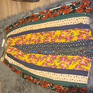 Spirited Patchwork Wide-Leg Trousers,  M